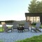 Flash Furniture Star & Moon Fire Pit with 4 Gray Adirondack Chairs JJ-C145014-32D-LTG-GG - alternate 1